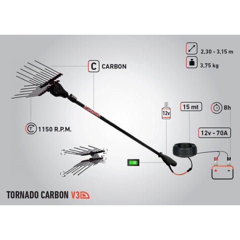 TORNADO CARBON L V3  CASTELLARI   -SPEDIZIONE GRATUITA-