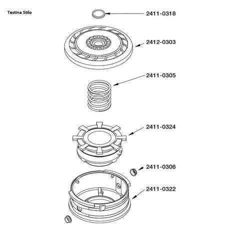 TESTINA MODELLO "STILO" BATTI E VAI